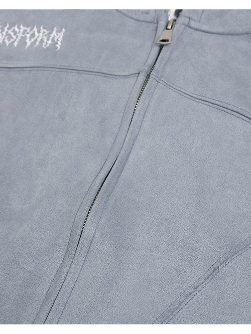 Neutral wear Embroidered Pattern Solid Color Sweatshirts&Hoodies