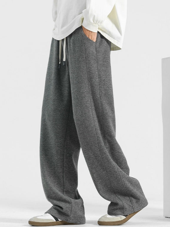 Drape Straight Loose Sweatpants Wide-leg Trousers