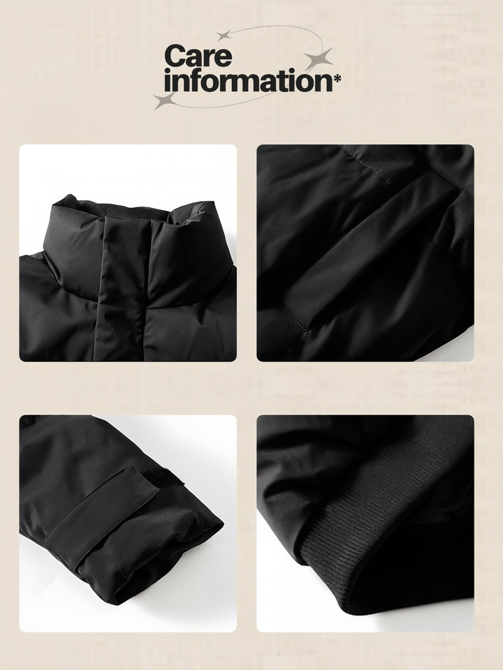 Short Three-proof Stand-up Collar Thickened Cotton Coat