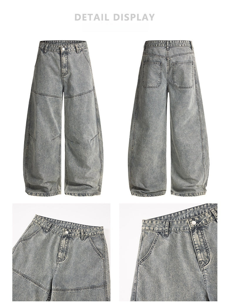 Liber Autumn Neutral wear Pocket decoration Solid Color Pants