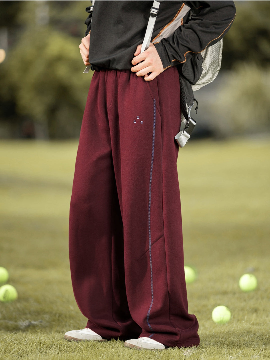 Liber Autumn Men's Embroidery Stripes Pants