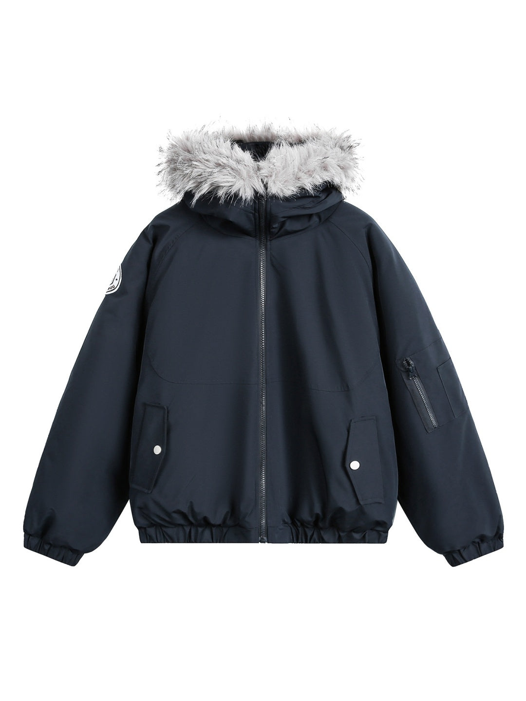 Outdoor Water-repellent Keep Warm Removable Fur Collar Thickening Hooded Parker