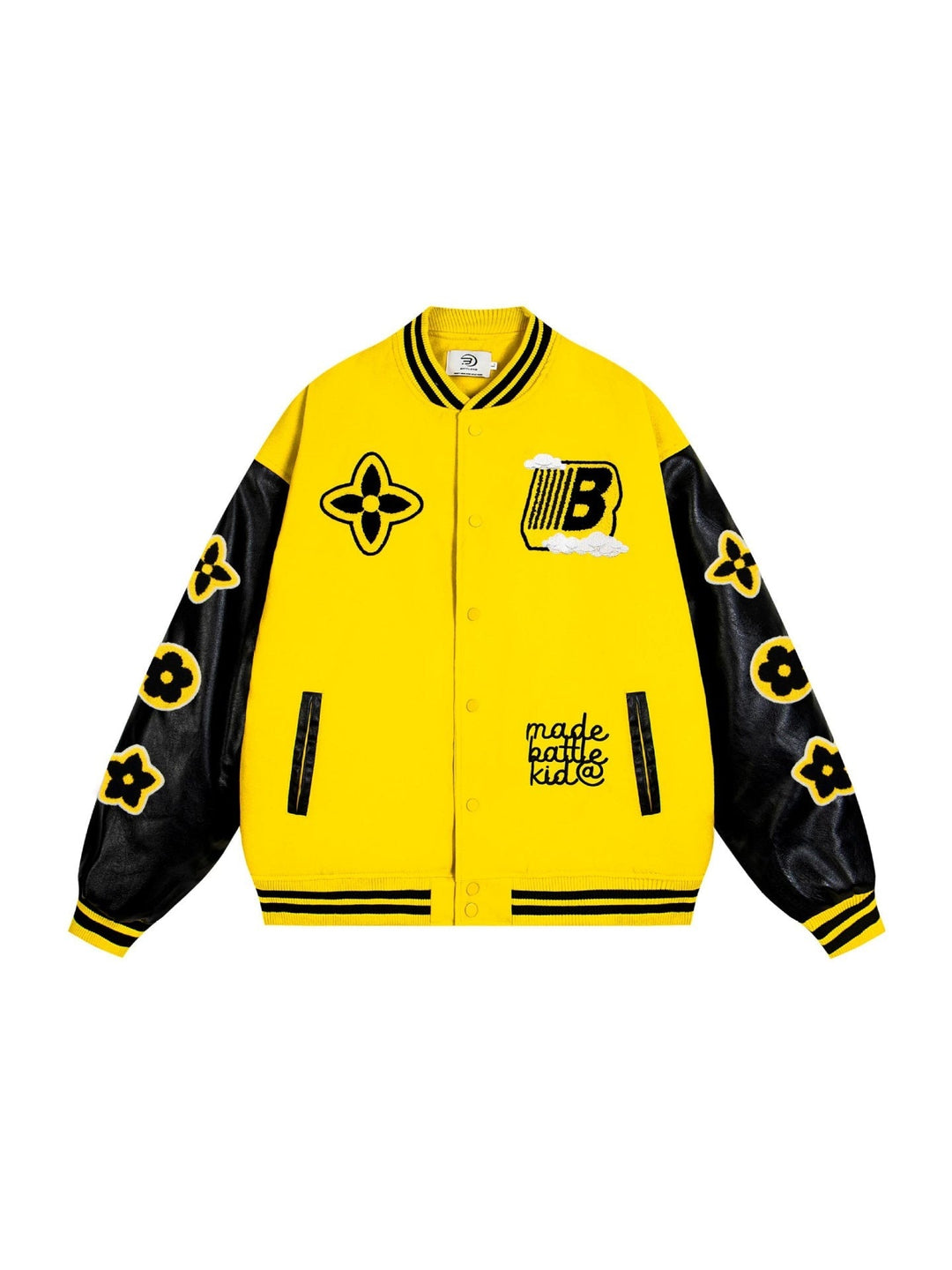 Letter Embroidery Splicing Hip Hop Baseball Uniform