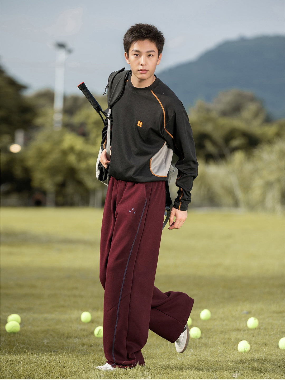 Liber Autumn Men's Embroidery Stripes Pants