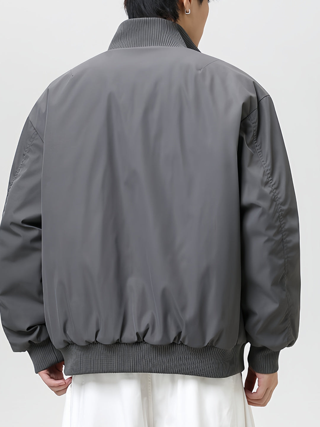 Cleanfit Triple-proof Warm High-collar Flight Jacket In Dark Red