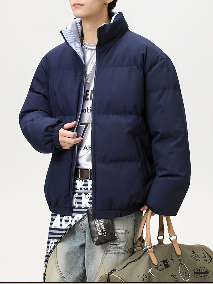 Retro Simplicity Loose Cotton-padded Jacket