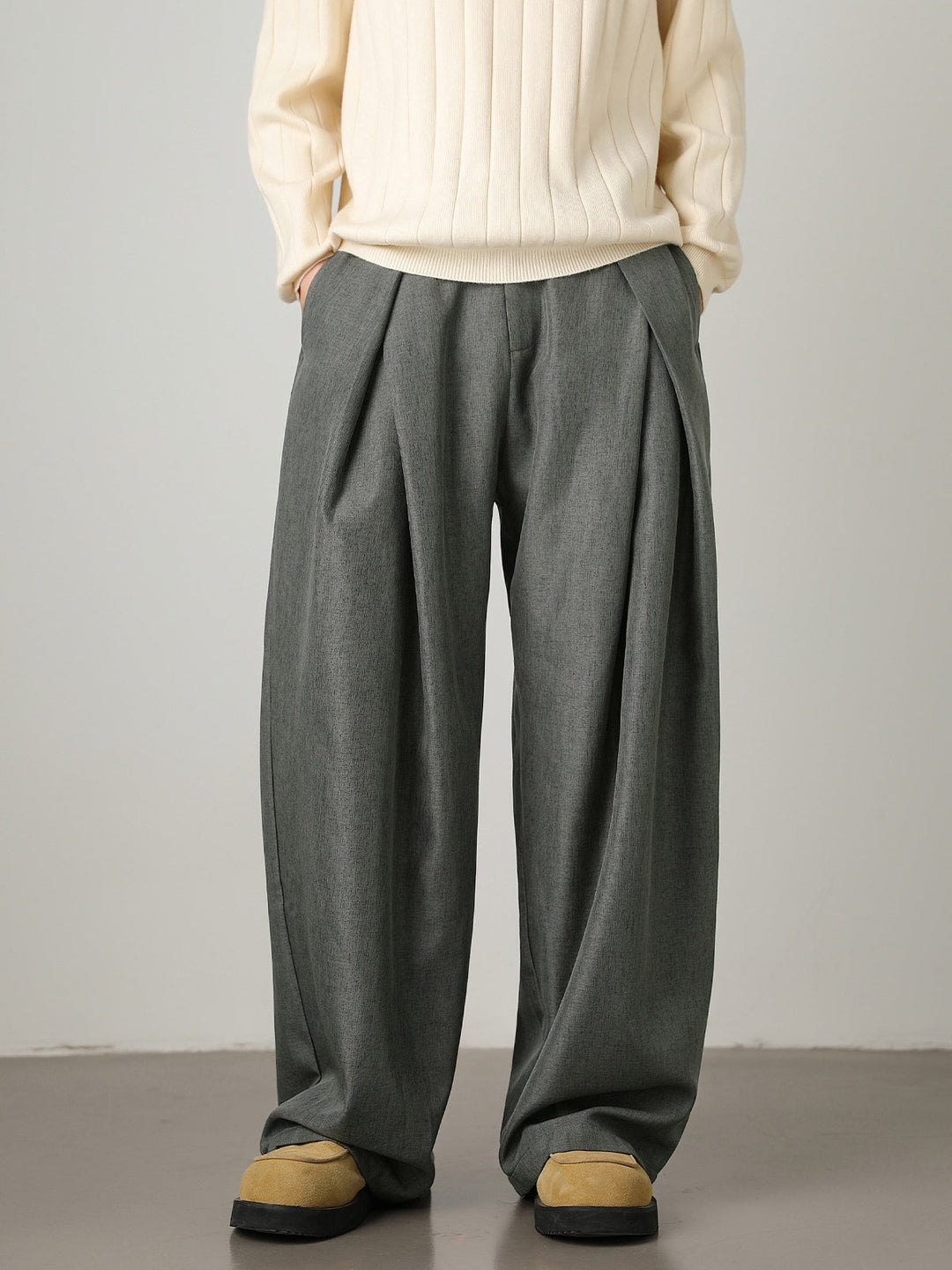 Liber Autumn Men's None Solid Color Pants