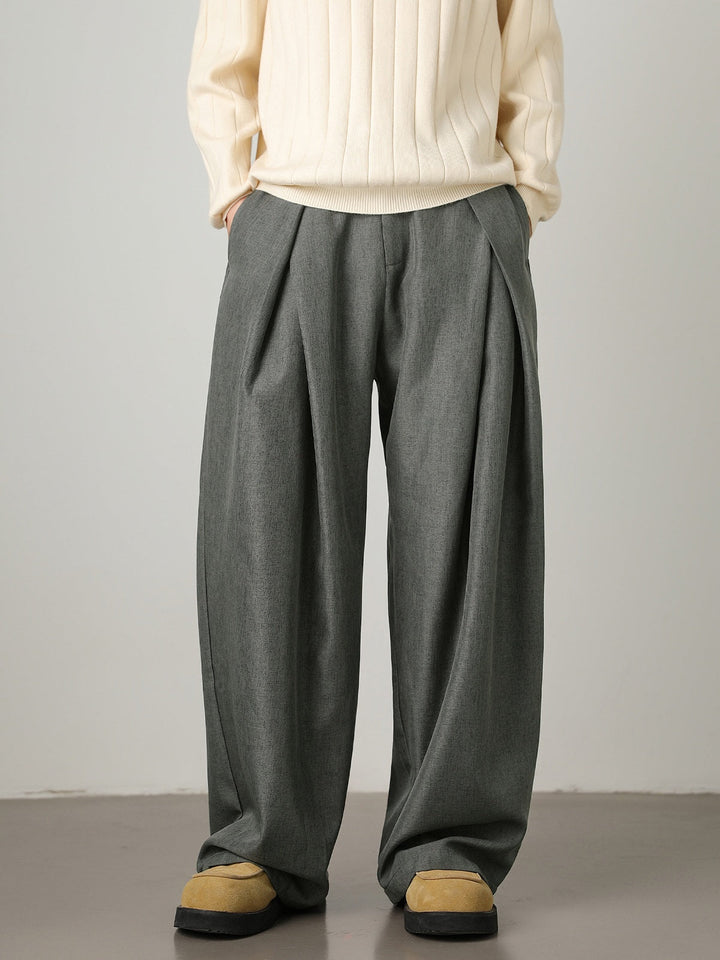 Liber Autumn Men's None Solid Color Pants