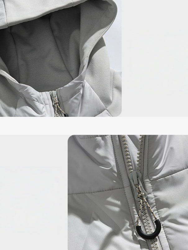 Lightweight Splicing Keep Warm Windproof Hooded Down Coat