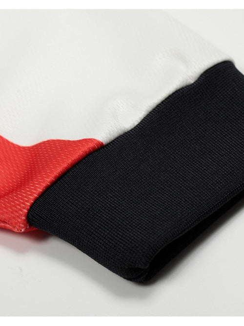 Color Block V-Neck Printed T-Shirt