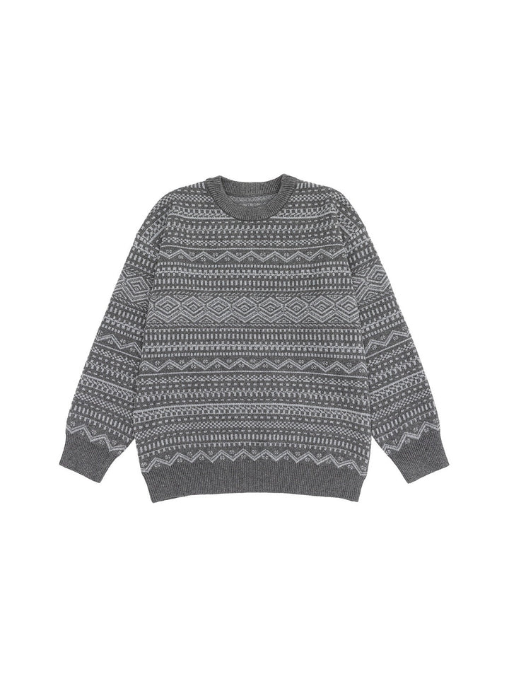 Retro Fair Isle Pattern Sweater Sweaters