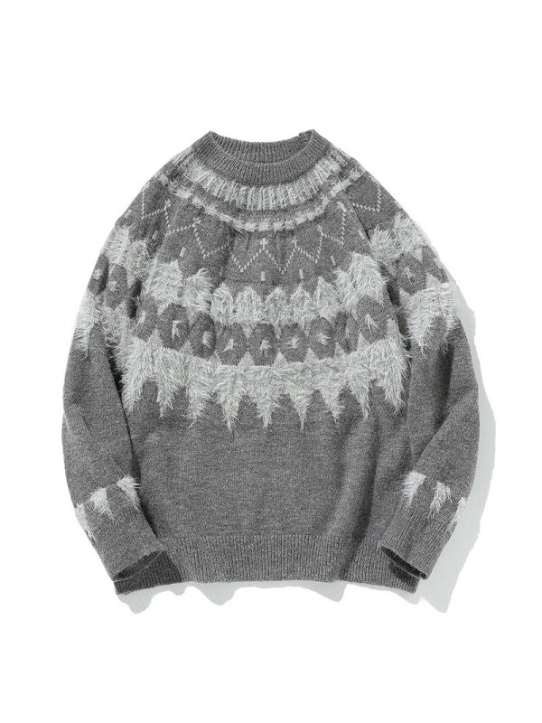 Fair Isle Red Christmas Jacquard Pattern Sweaters