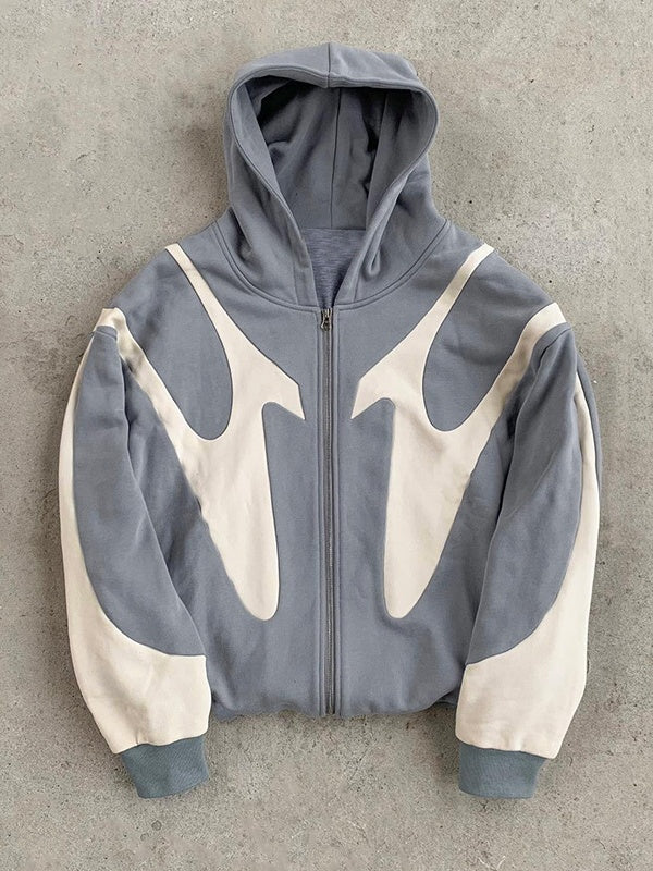 Patchwork ColorBlock Hoodie Jackets