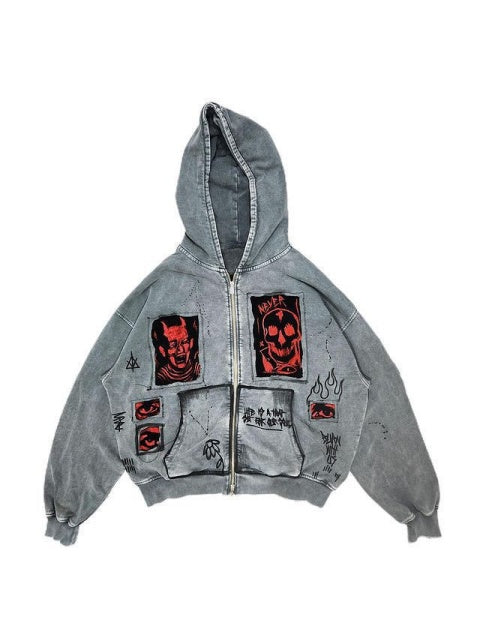 Devil Print Denim Jackets