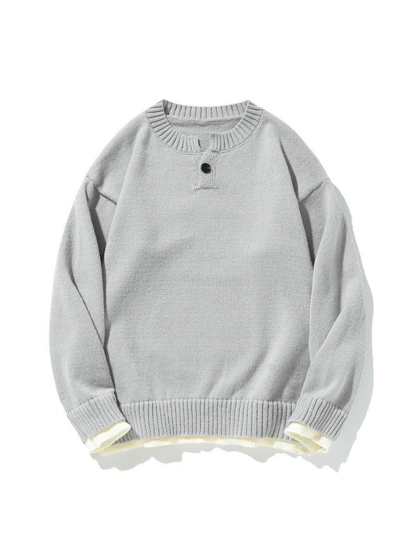 Old Money Style Leisure Solid Color V-neck Ins All-match Sweater