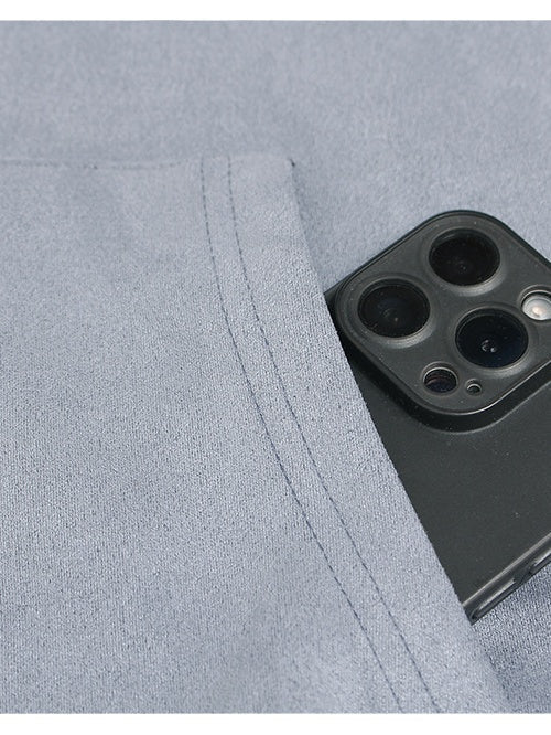 Neutral wear Embroidered Pattern Solid Color Sweatshirts&Hoodies