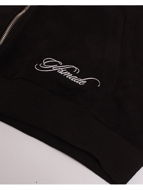 Neutral wear Zipper decoration Solid Color Sweatshirts&Hoodies