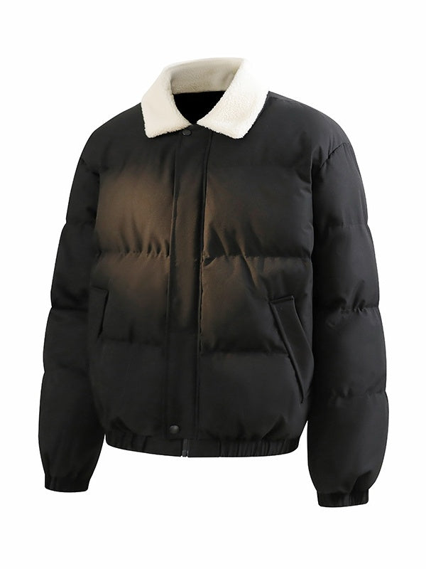 Casual Faux Lambswool Lapel Cotton Coat