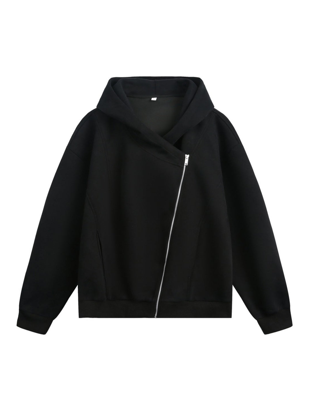 Irregular Zipper Hoodie Jackets