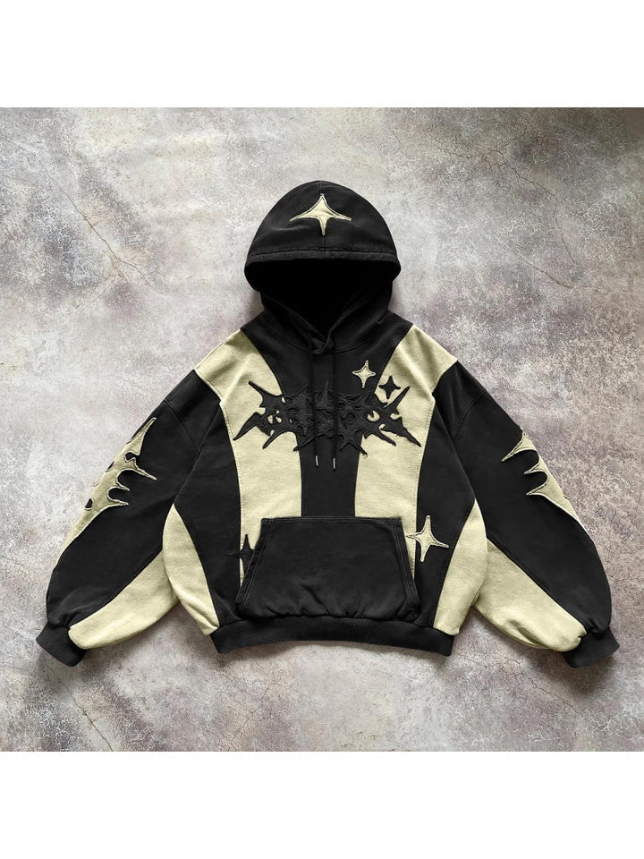 Neutral Color Block Hoodies