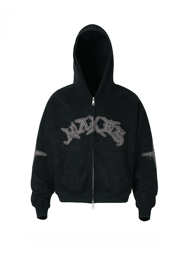 Liber Autumn Neutral wear Patch decoration Letter Jackets