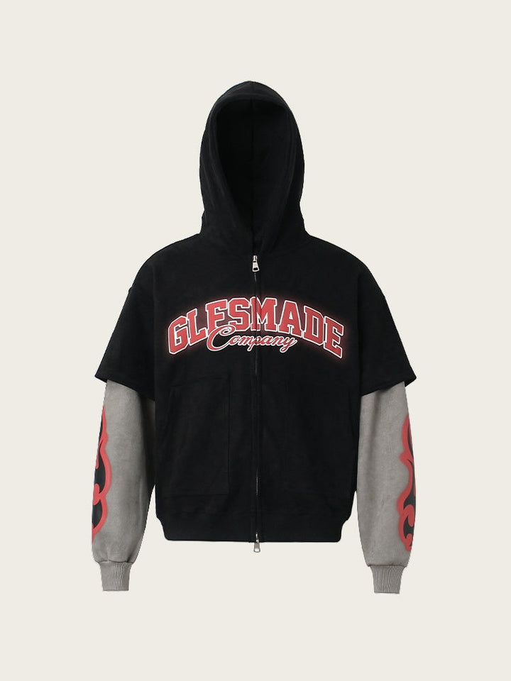 Neutral wear Printed Creativity Fake two-piece sweatshirt