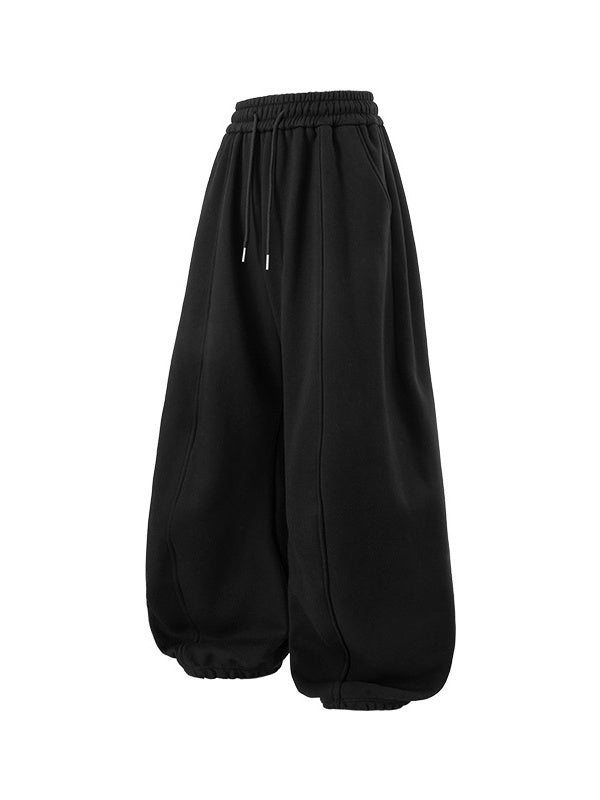 Binding Of Feet Sports Wide-leg Fleece Casual Sweatpants
