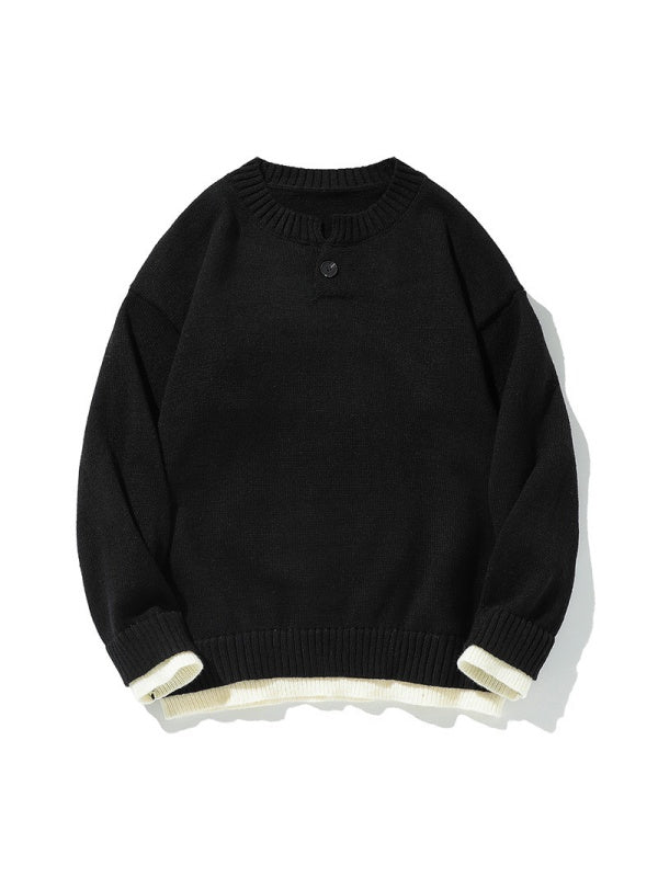 Old Money Style Leisure Solid Color V-neck Ins All-match Sweater