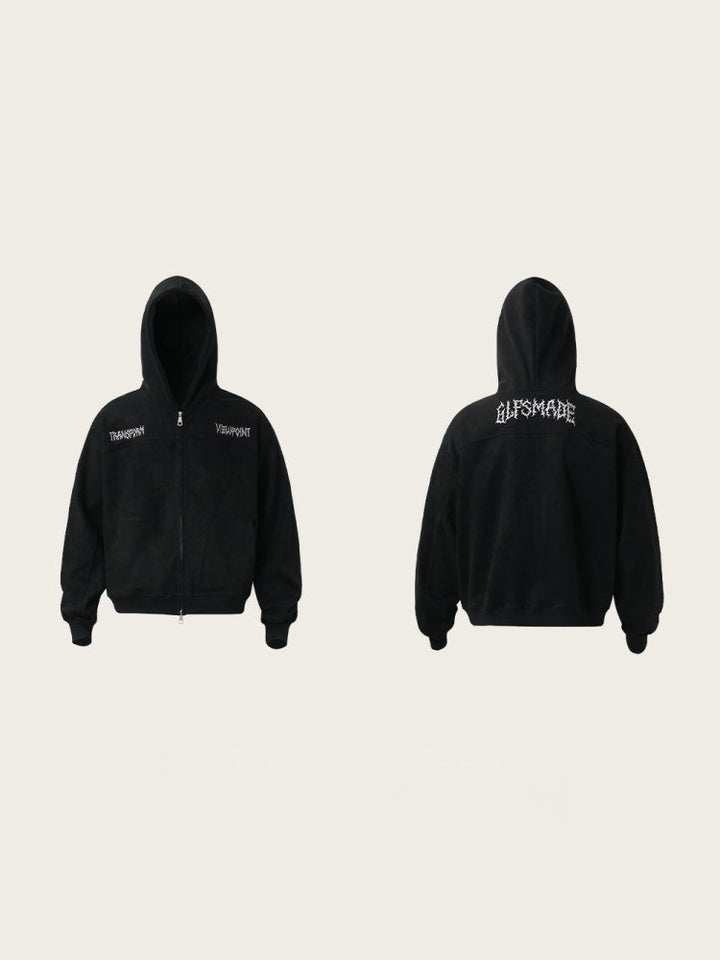 Neutral wear Embroidered Pattern Solid Color Sweatshirts&Hoodies