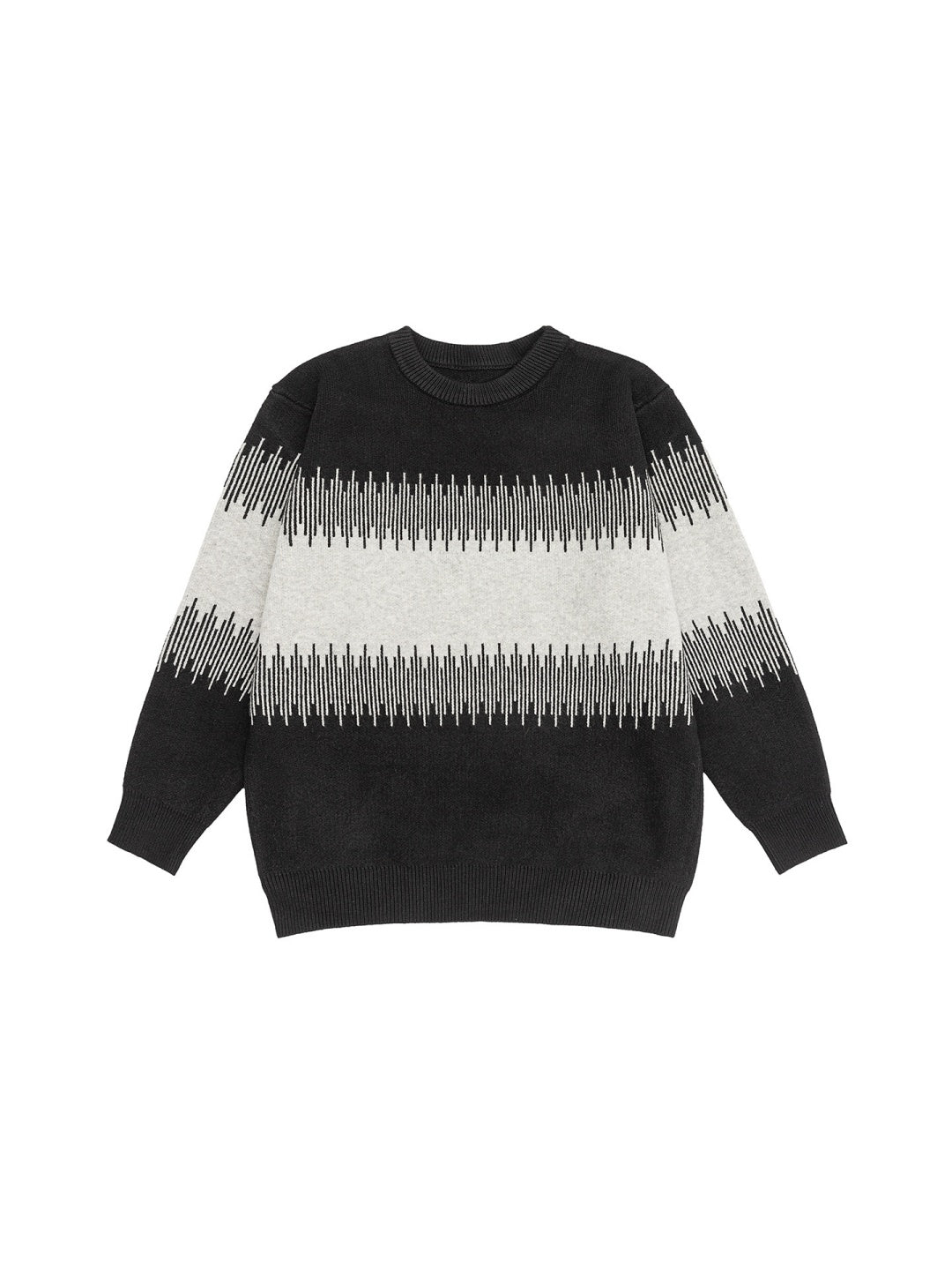 Contrasting Colors Crew Neck Loose Inner Wear Hood Sweaters