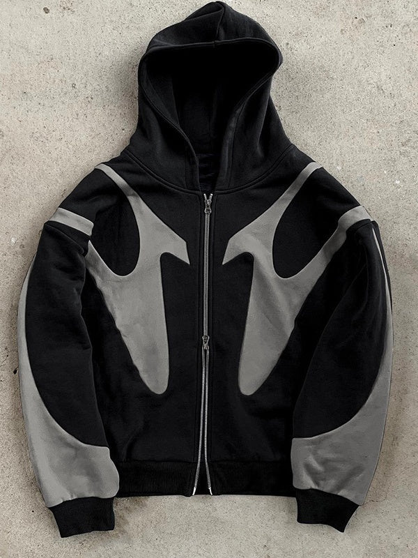 Patchwork ColorBlock Hoodie Jackets