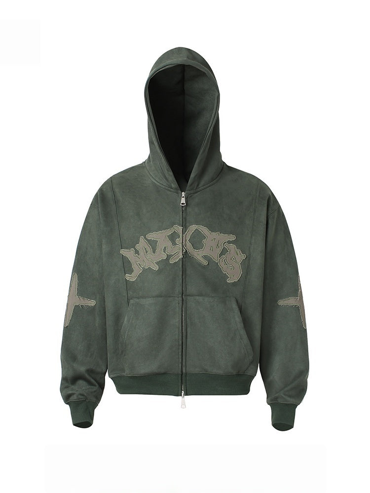 Liber Autumn Neutral wear Patch decoration Letter Jackets