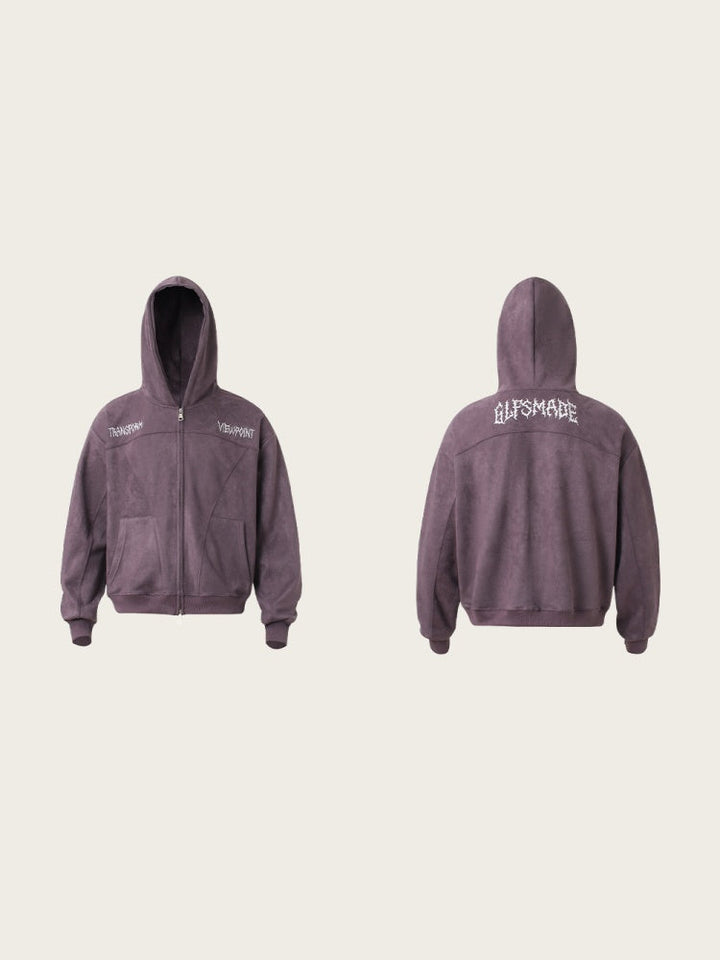 Neutral wear Embroidered Pattern Solid Color Sweatshirts&Hoodies