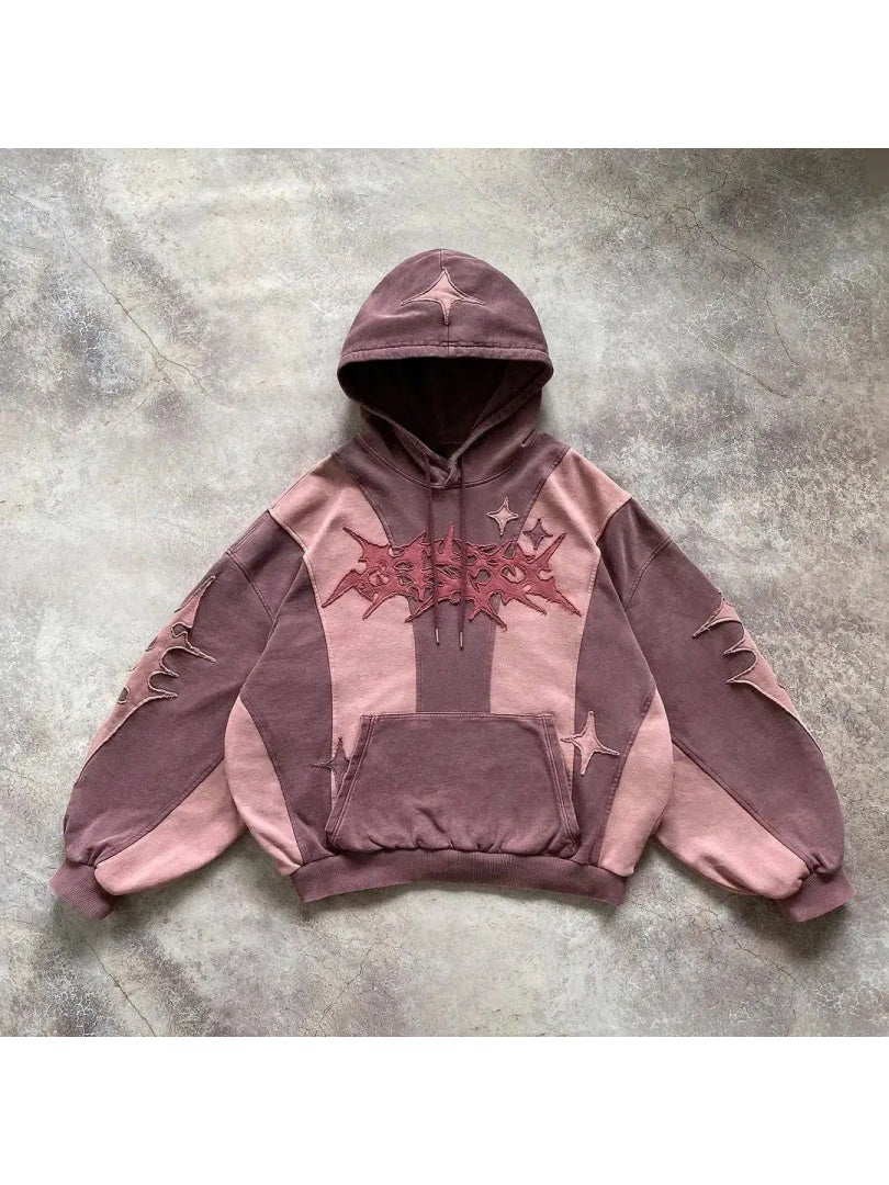 Neutral Color Block Hoodies