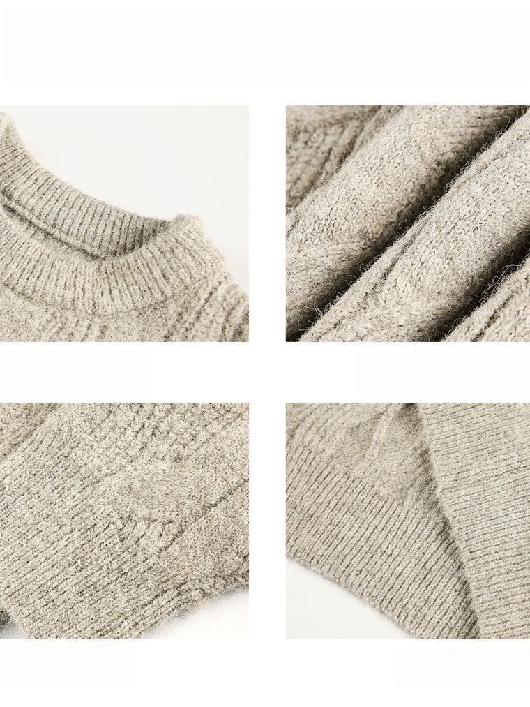 Liber Autumn Neutral wear Ribbed hem Sweaters