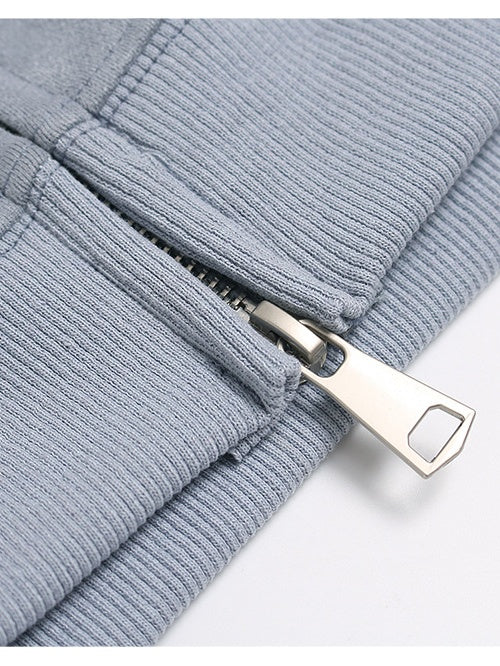 Neutral wear Embroidered Pattern Solid Color Sweatshirts&Hoodies