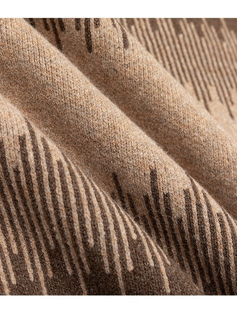 Contrasting Colors Crew Neck Loose Inner Wear Hood Sweaters