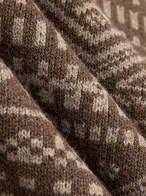 Retro Fair Isle Pattern Sweater Sweaters