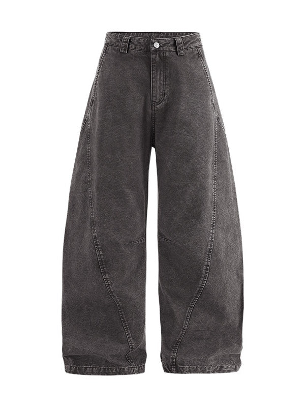 Canvas Washing Water Retro Old Deconstruction Work Casual Pants