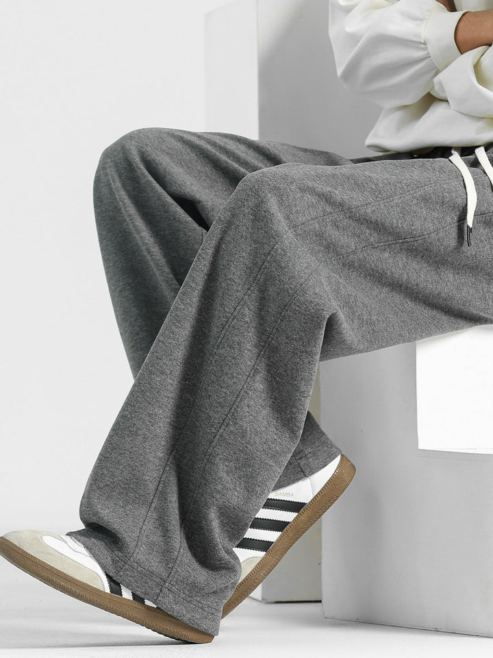 Drape Straight Loose Sweatpants Wide-leg Trousers