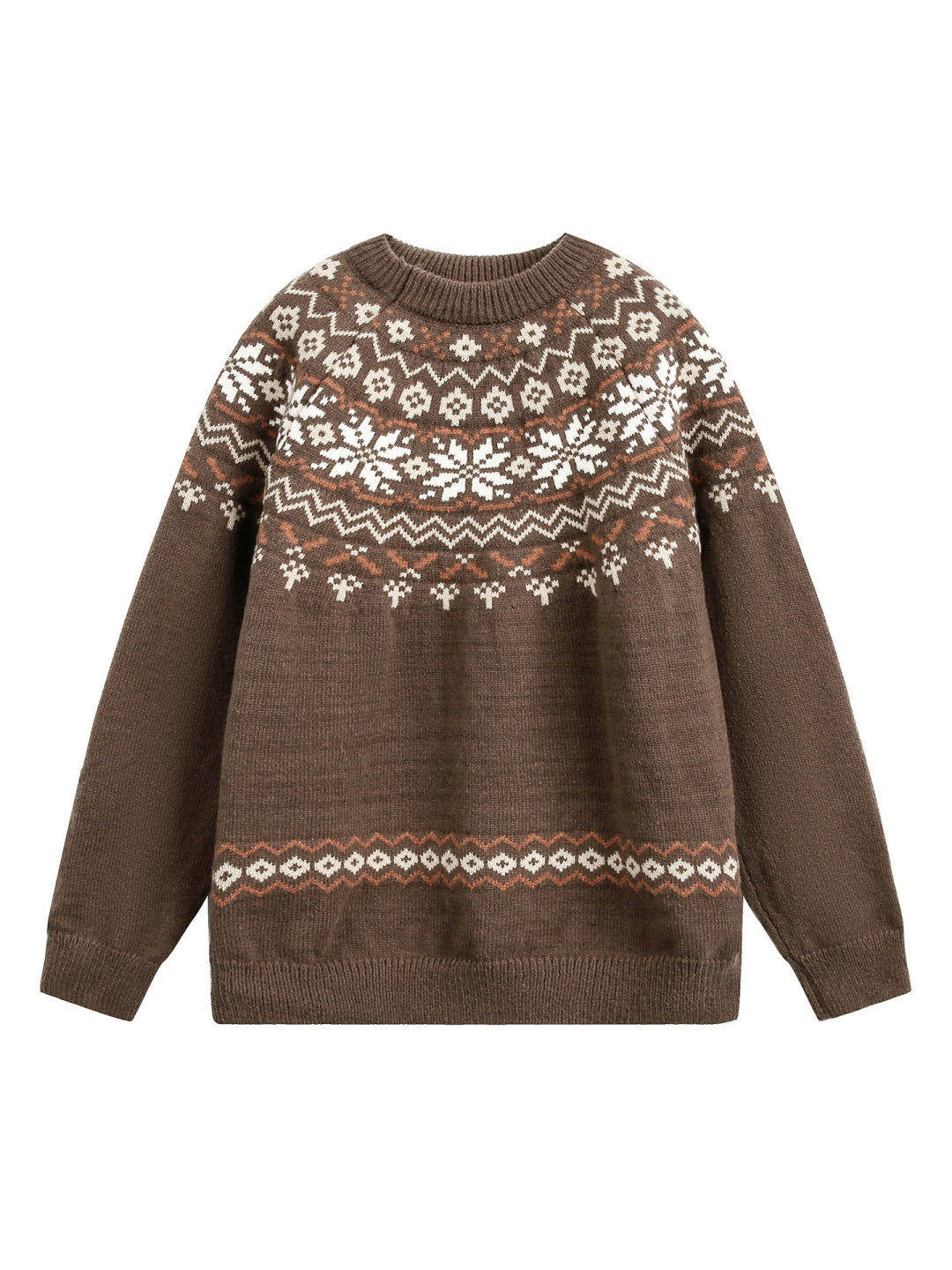 Fair Isle pattern Ethnic style All-match Pullover sweater