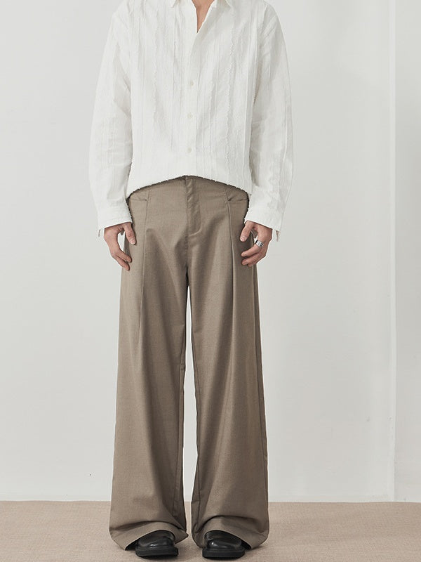 Liber Autumn Men's Pocket decoration Solid Color Pants