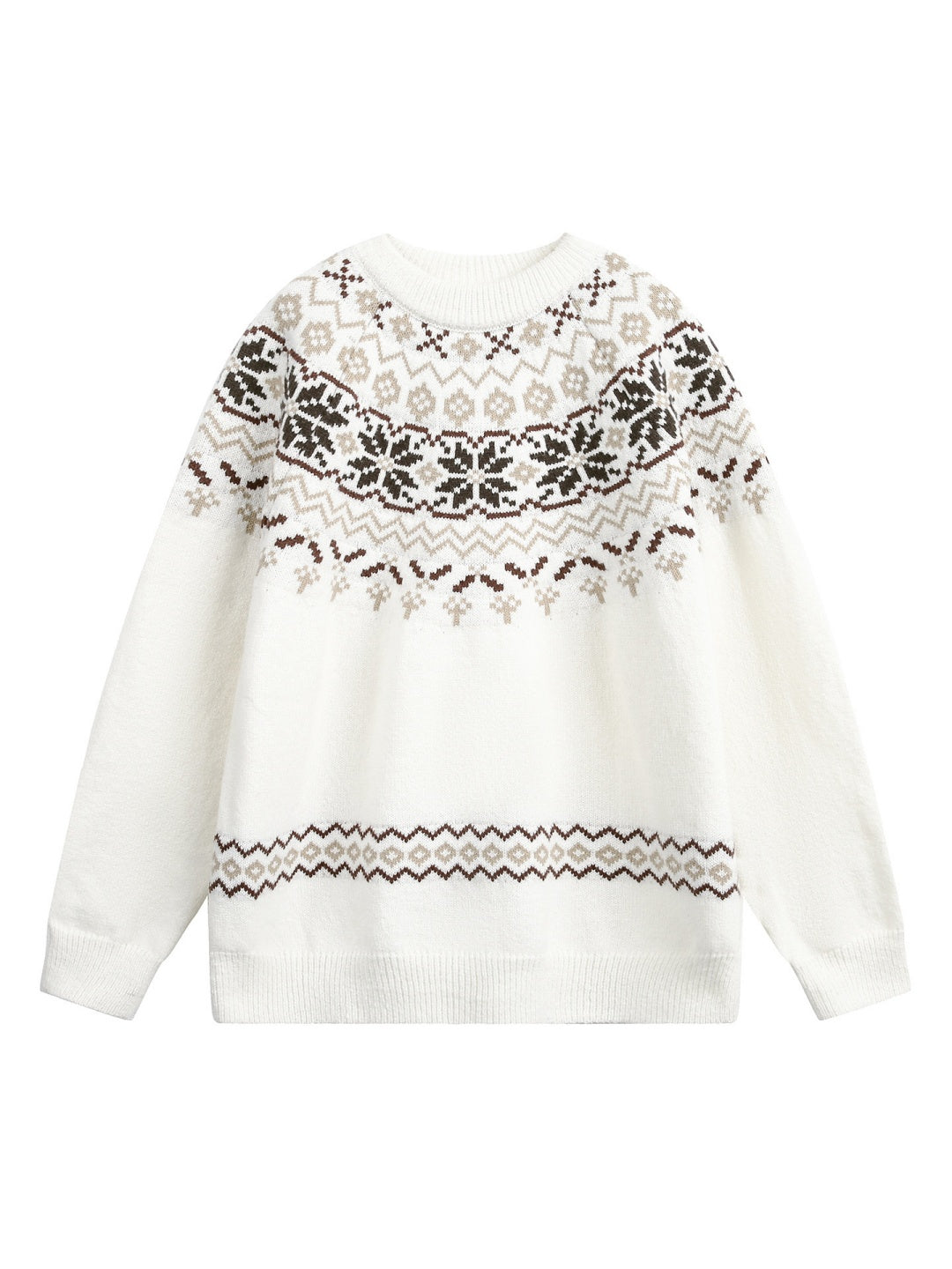 Fair Isle pattern Ethnic style All-match Pullover sweater