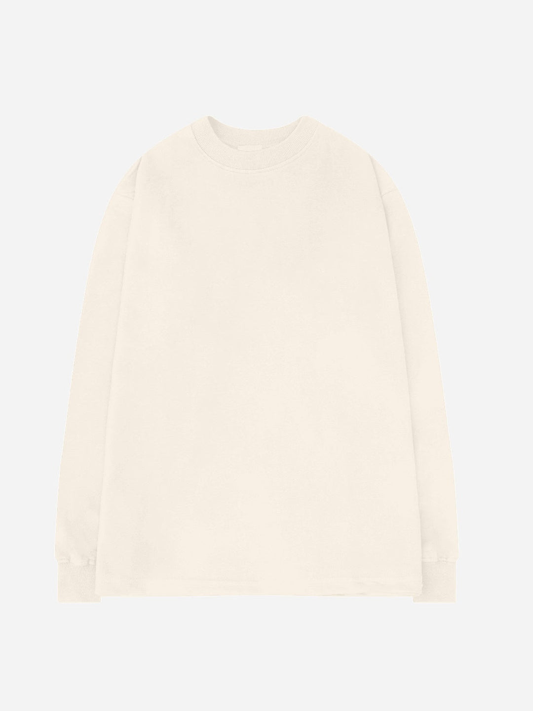 Crew Neck Inner Wear Loose Solid Color Long-sleeved T-shirt