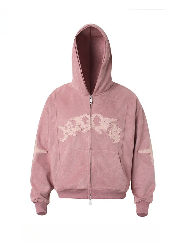 Liber Autumn Neutral wear Patch decoration Letter Jackets