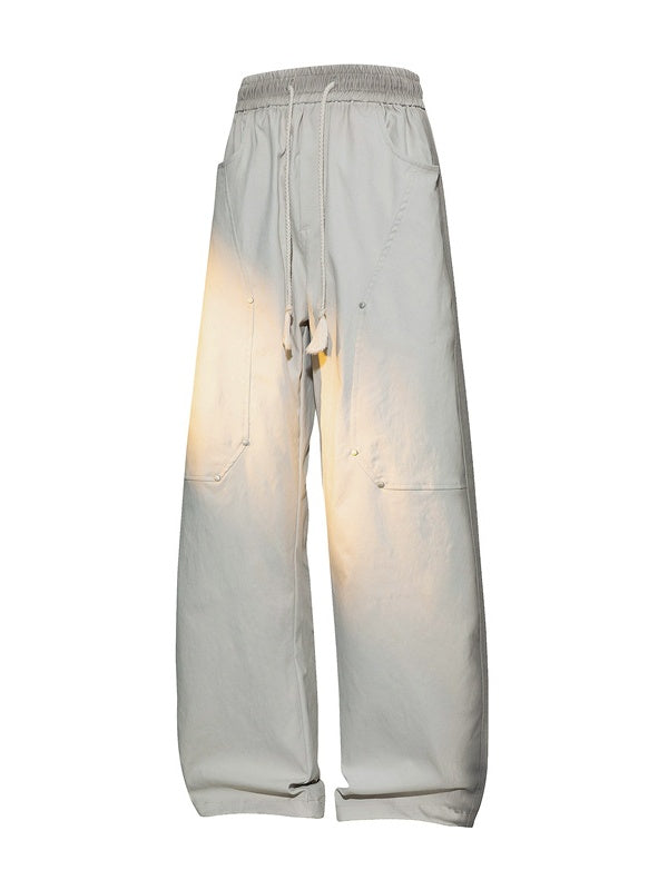 Liber Autumn Neutral wear Studs Stripes Cargo Trousers