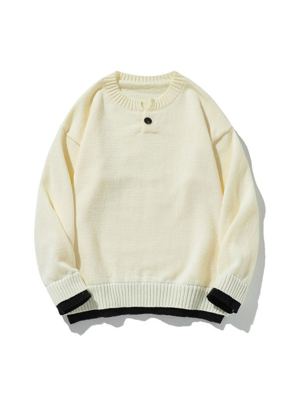 Old Money Style Leisure Solid Color V-neck Ins All-match Sweater